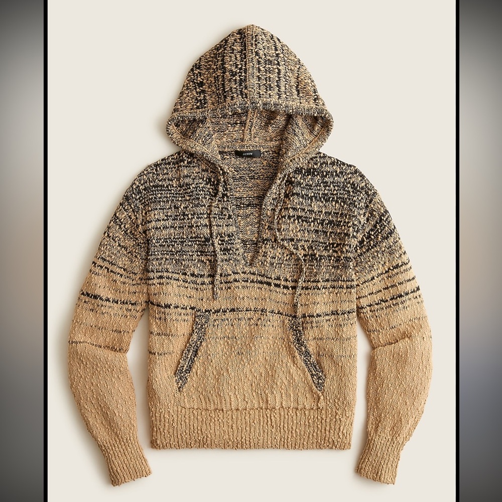 J. Crew Cropped Marled Sweater-hoodie (size M)
